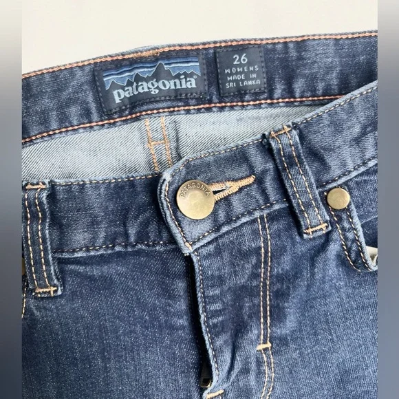 Patagonia Women’s Slim Straight Leg Blue Jeans Size: 2 |Hiking, Outdoors Size 26 - Picture 5 of 6